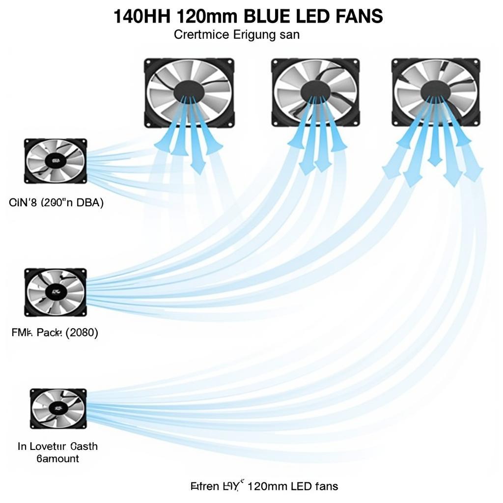 12 LED Blue Fan Airflow Comparison