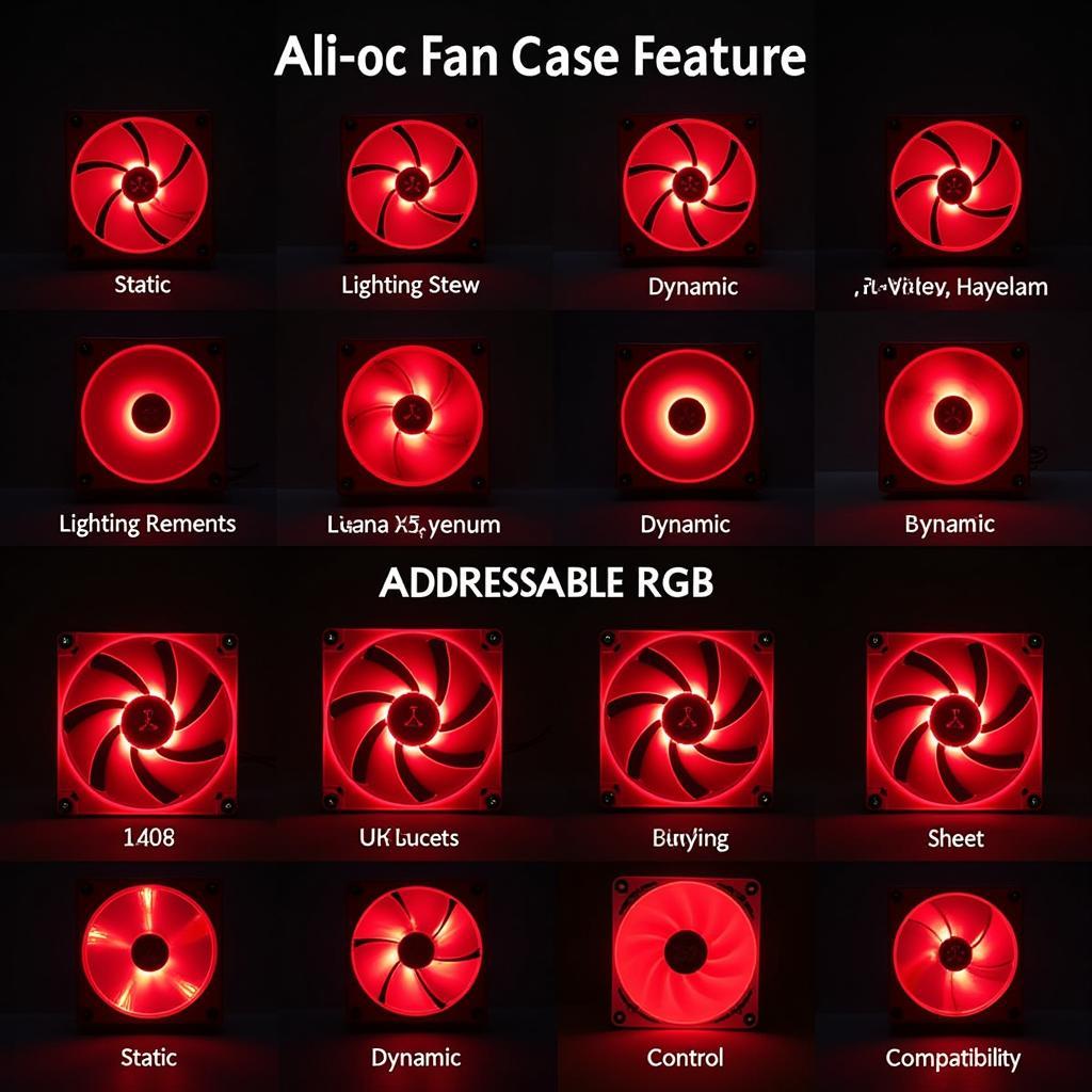 Different Types of 12cm Fan Cases with Red LEDs