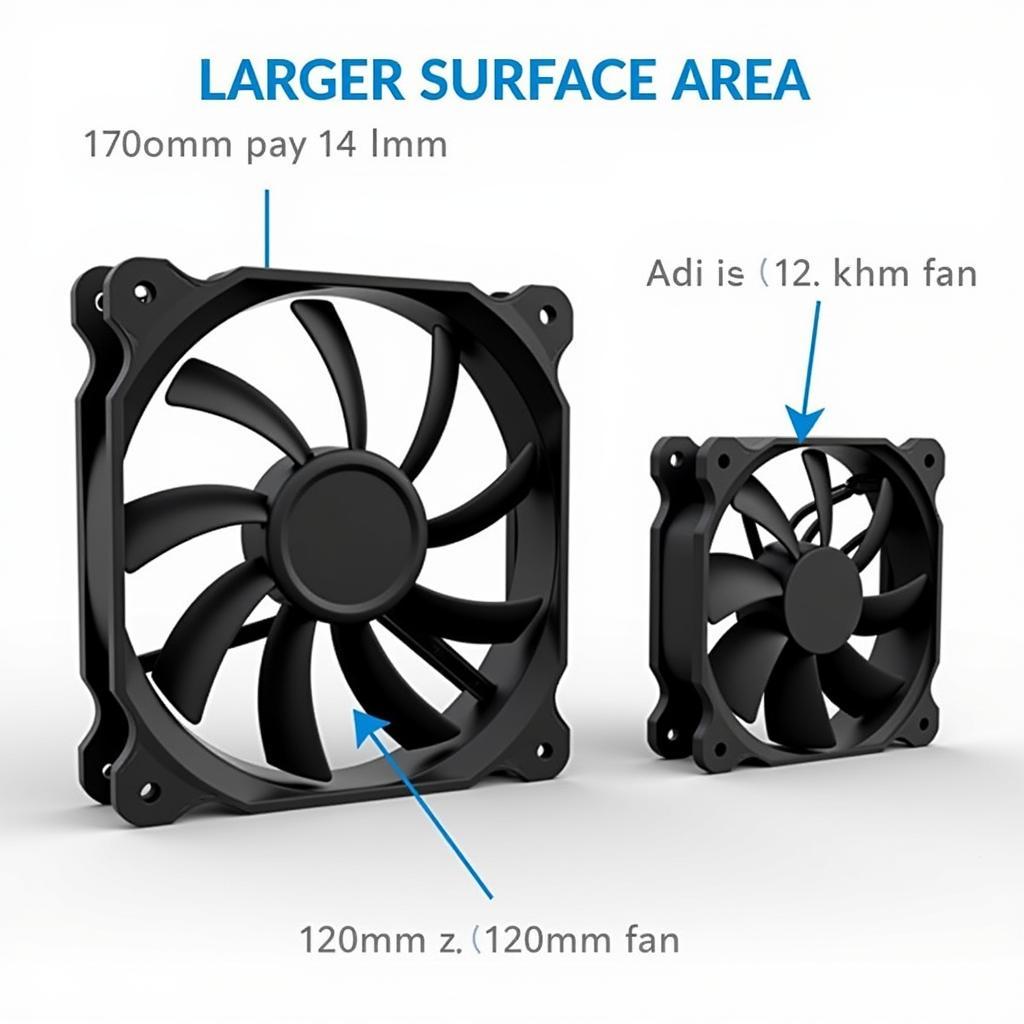 140mm RGB Fan Size Comparison