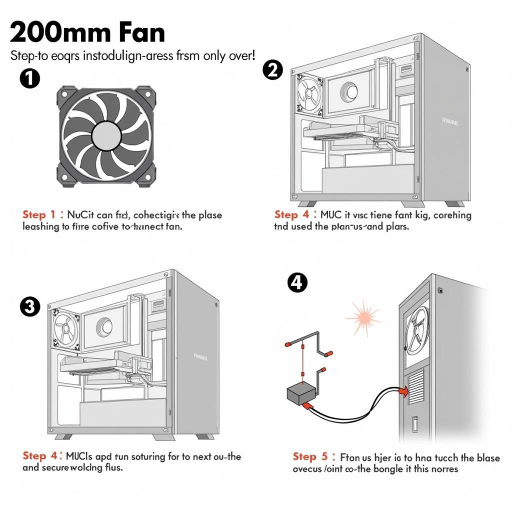 Correct installation process for a 200mm fan