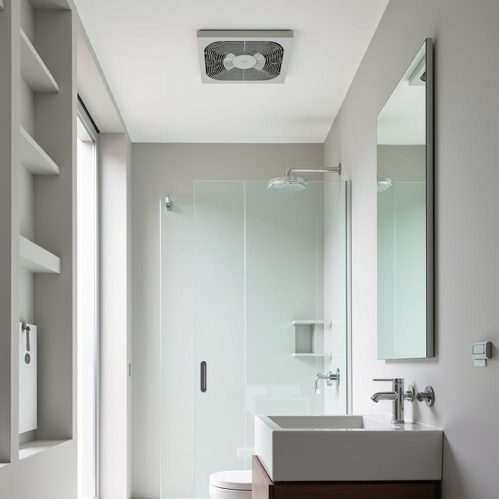 Modern Bathroom with 200x200 Exhaust Fan