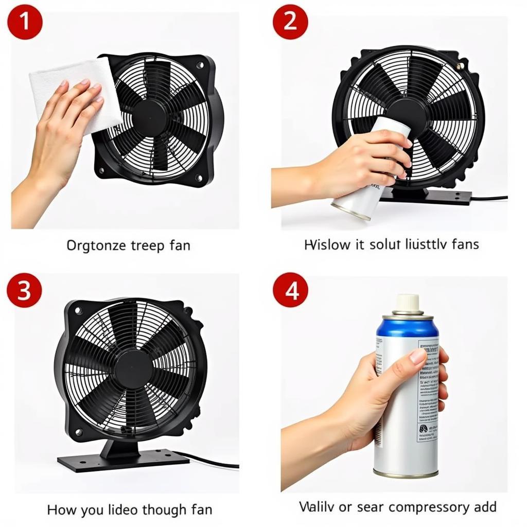 Cleaning a 24v fan