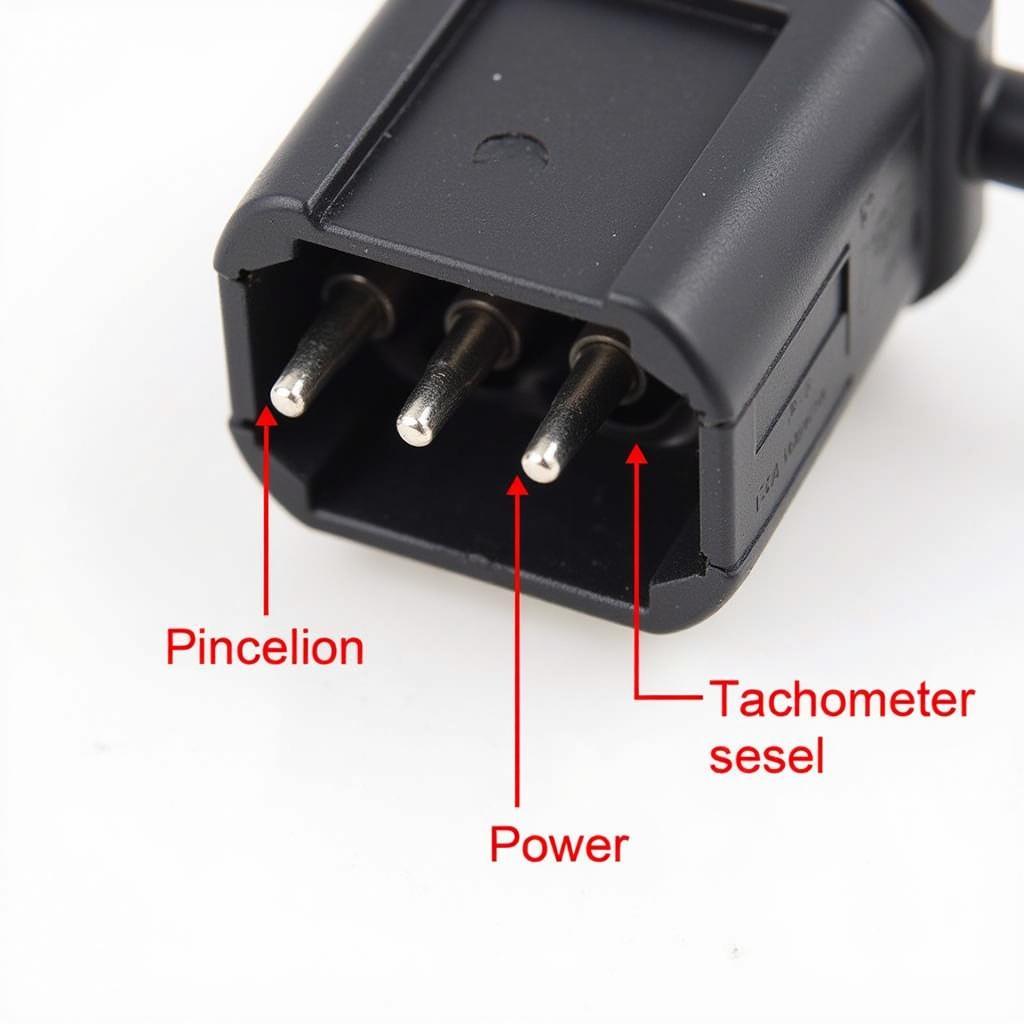 Close-up of a 3-pin fan connector