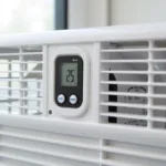 Window fan with integrated thermostat