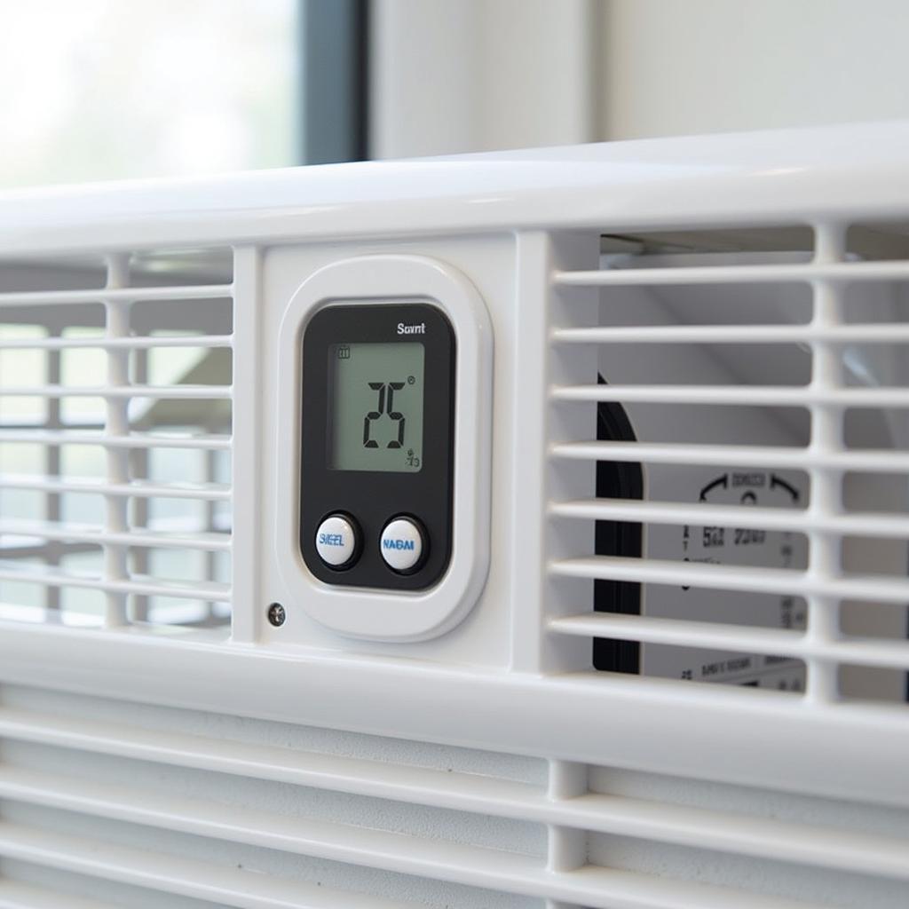 Window fan with integrated thermostat