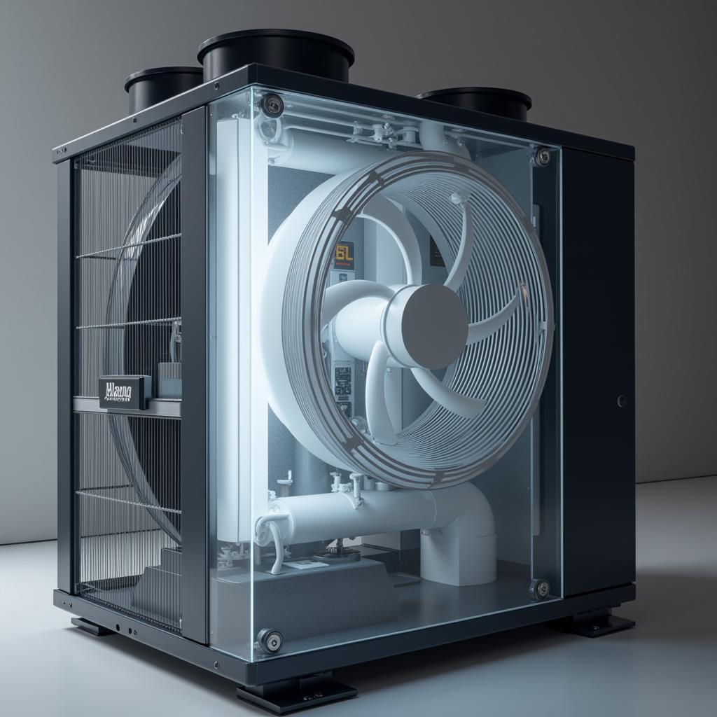 3D printed blower fan integrated into a modern HVAC system