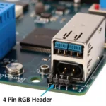 4-Pin RGB Header on a Motherboard