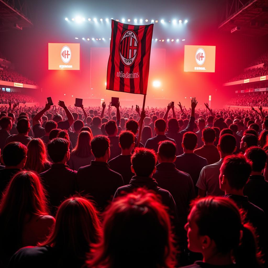 AC Milan fans united in their passion.