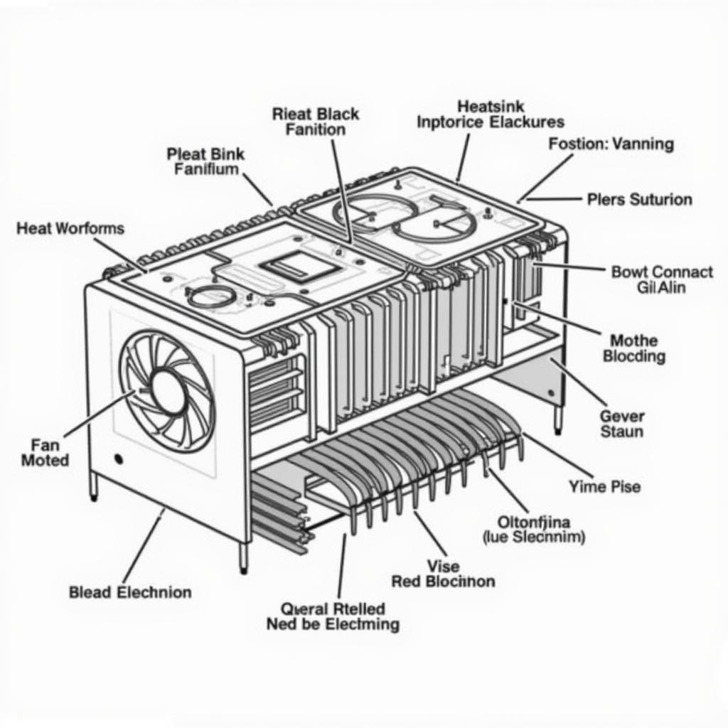 Acer A515 heatsink diagram with labeled components