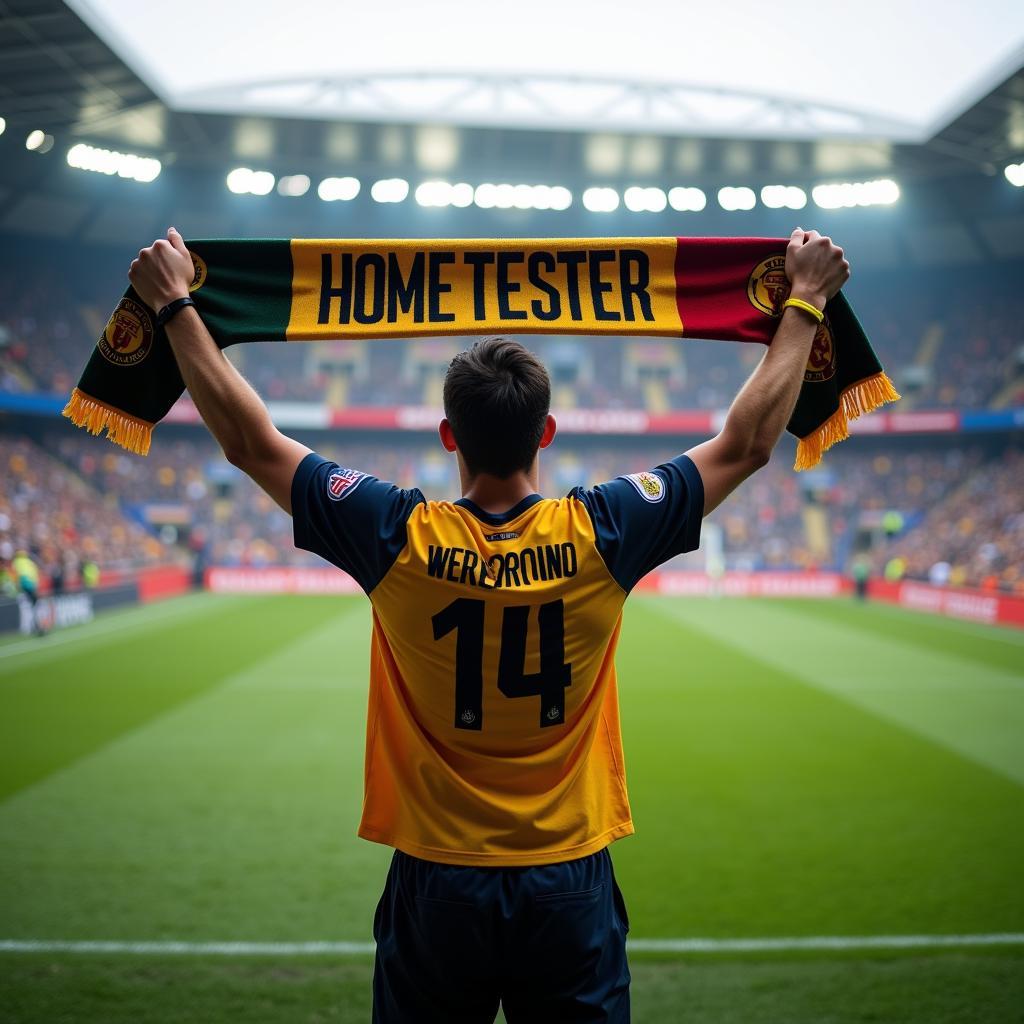 Adbare Fan Holding Team Scarf Aloft