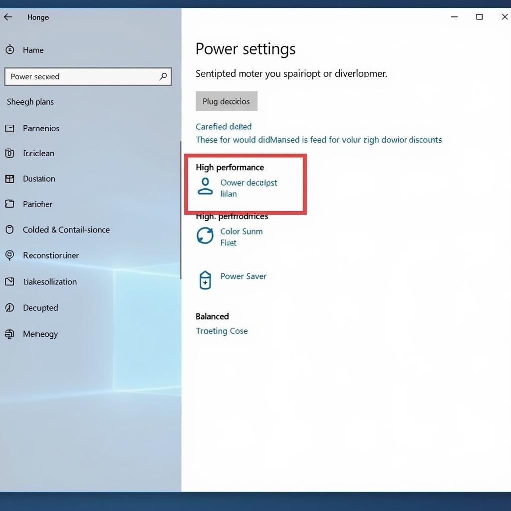 Adjusting Power Settings in Windows