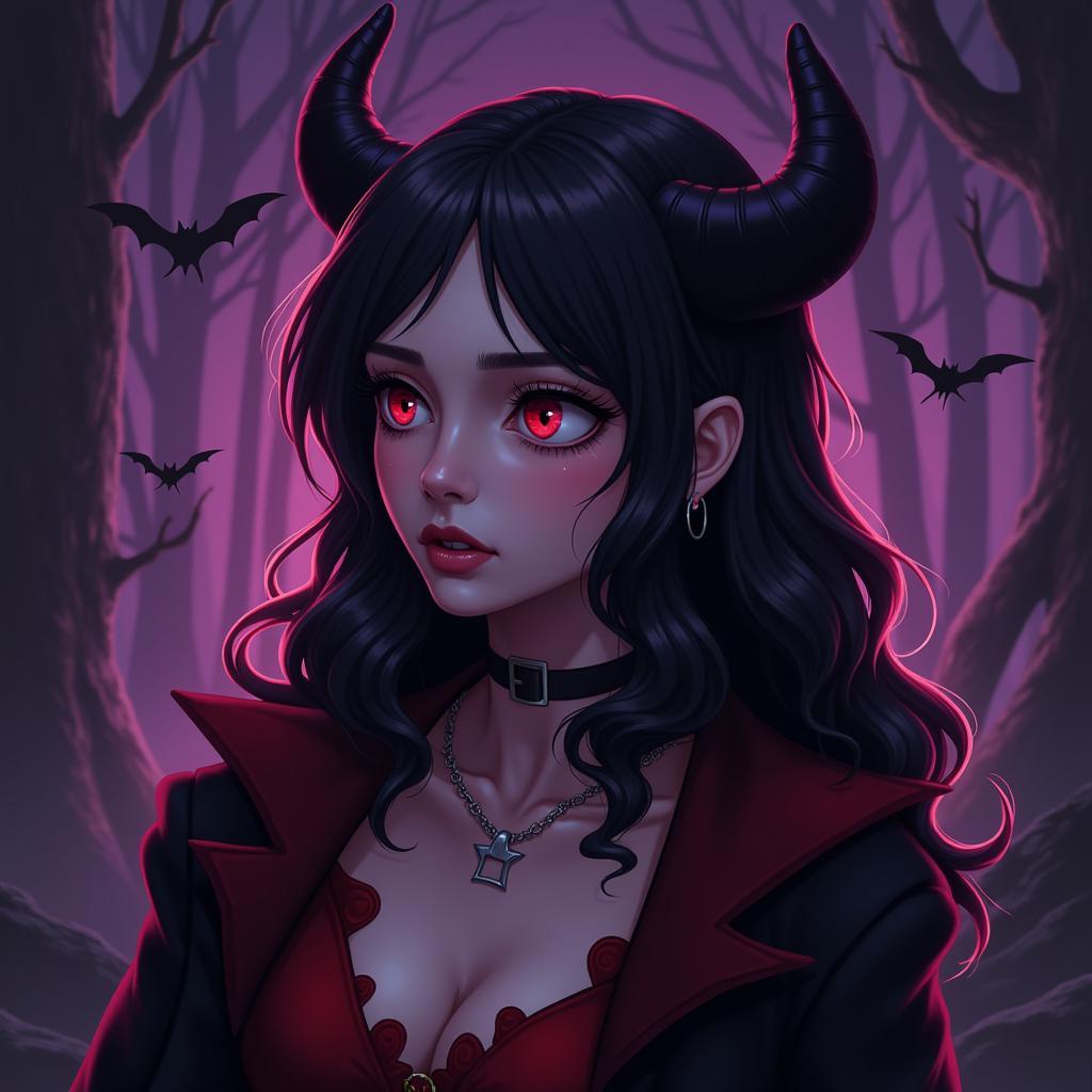 Digital Painting of Marceline the Vampire Queen