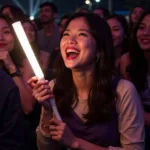 Aebum cheering Jinyoung at his concert