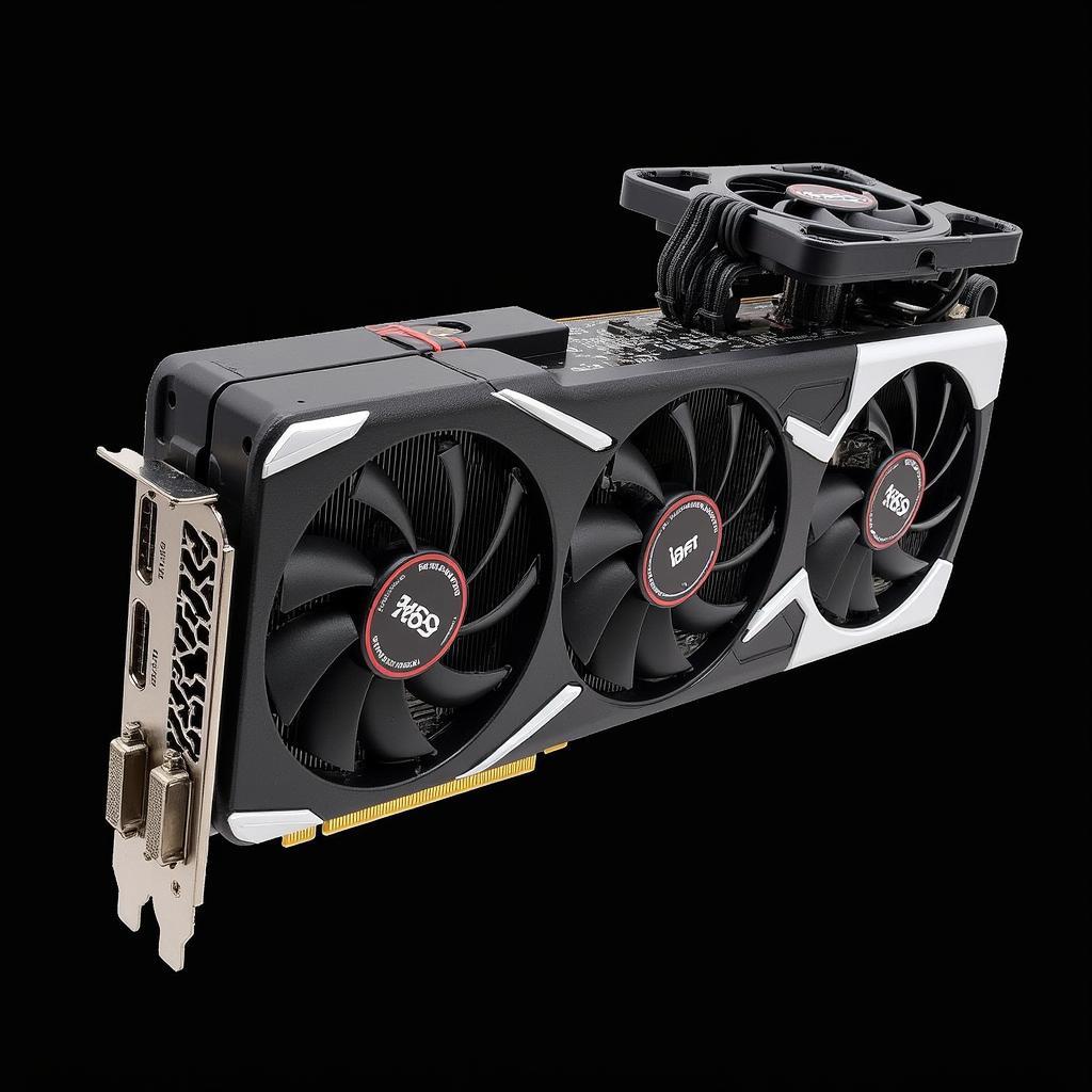 Aftermarket GPU cooler installed on a graphics card