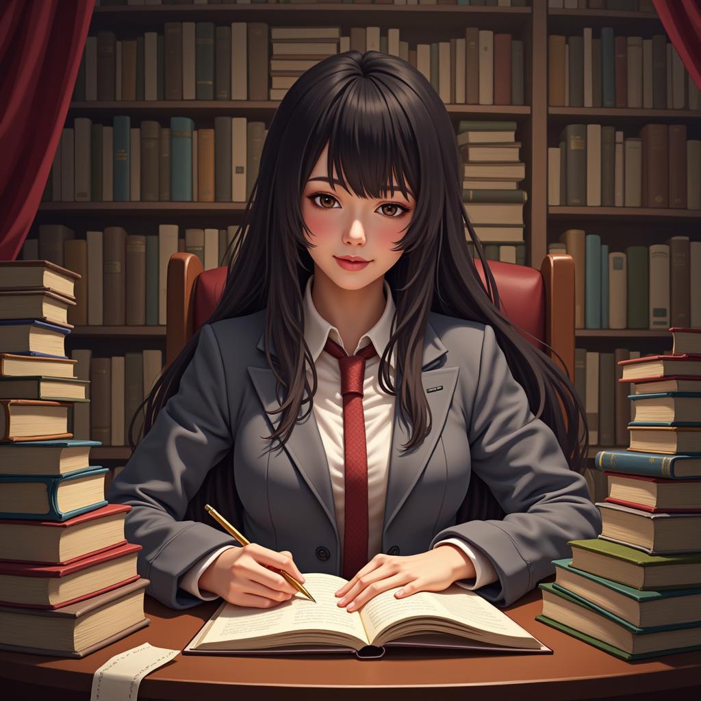 Ahri Academy Library Scene