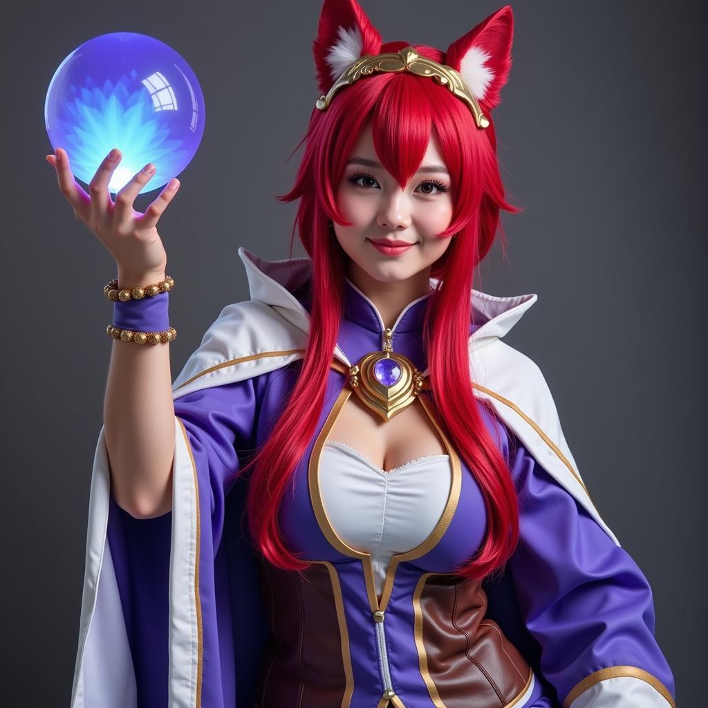 Ahri Cosplay with Realistic Fox Ears