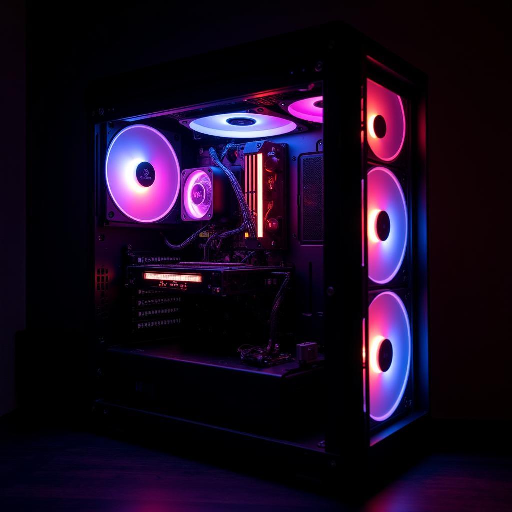 Aigo CPU fan with RGB lighting effects