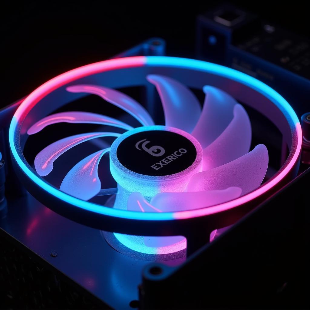 Close-up of Aigo Crystal 5 RGB Fan