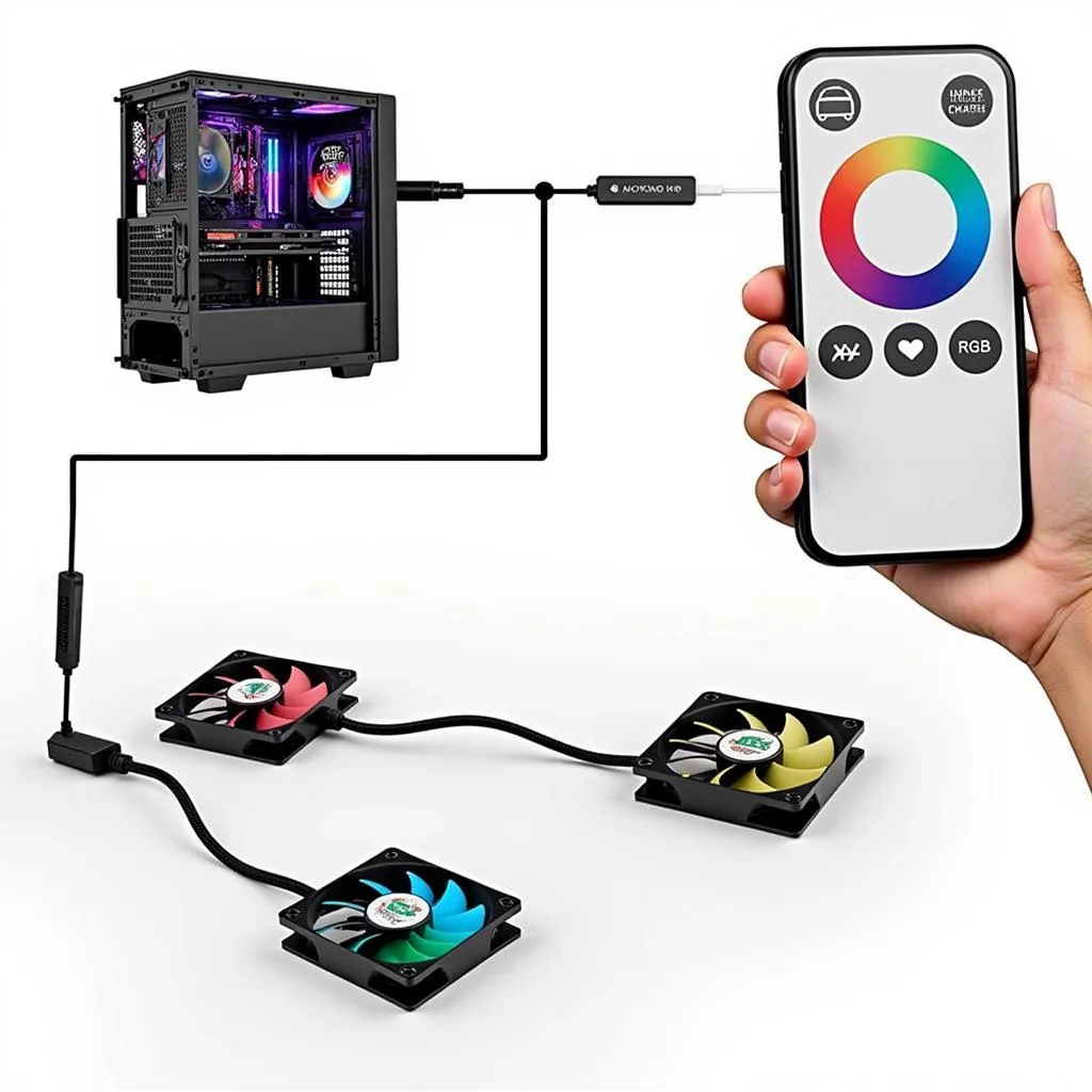 Aigo RGB 3Fan Hub Remote Setup