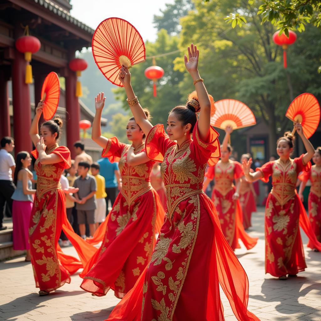 Ancient Vietnamese Festival Celebration