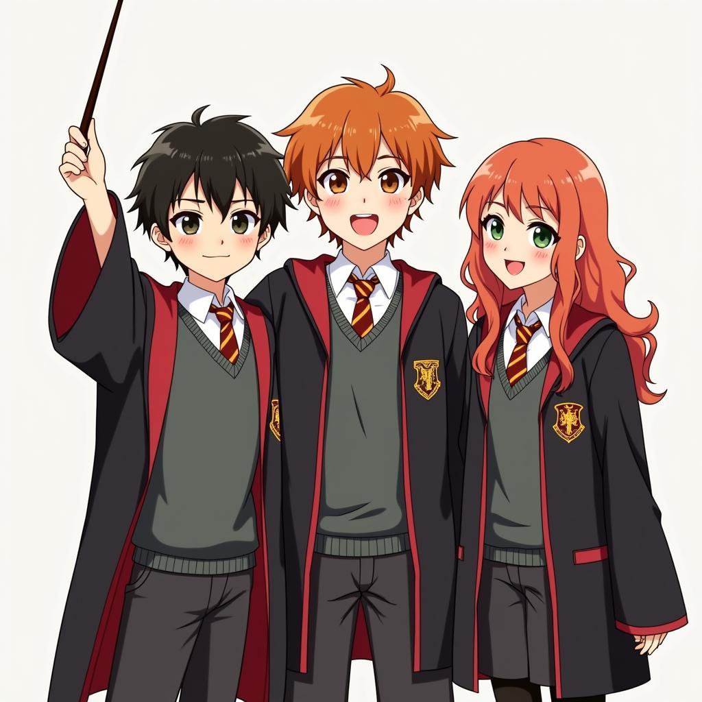 Anime-Style Harry Potter Characters