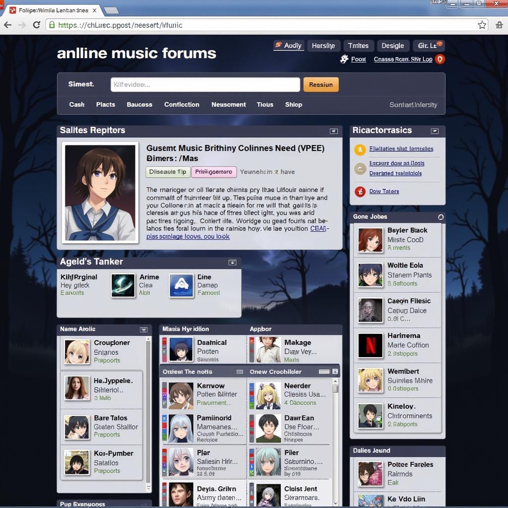 Online community forum dedicated to anime music