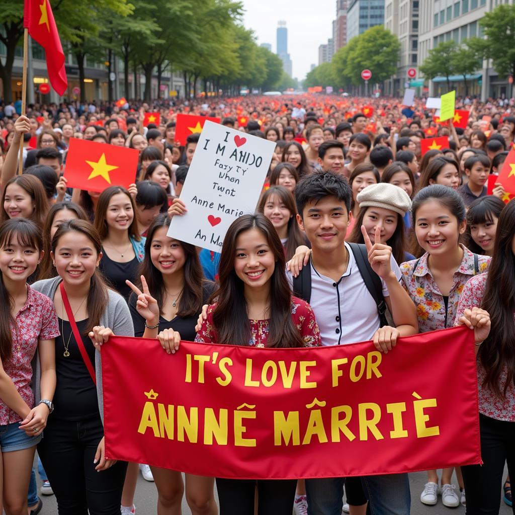 Anne Marie with Vietnamese fans