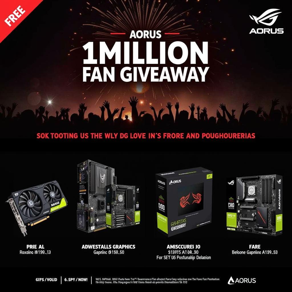 AORUS 1 Million Fan Giveaway Promotional Banner