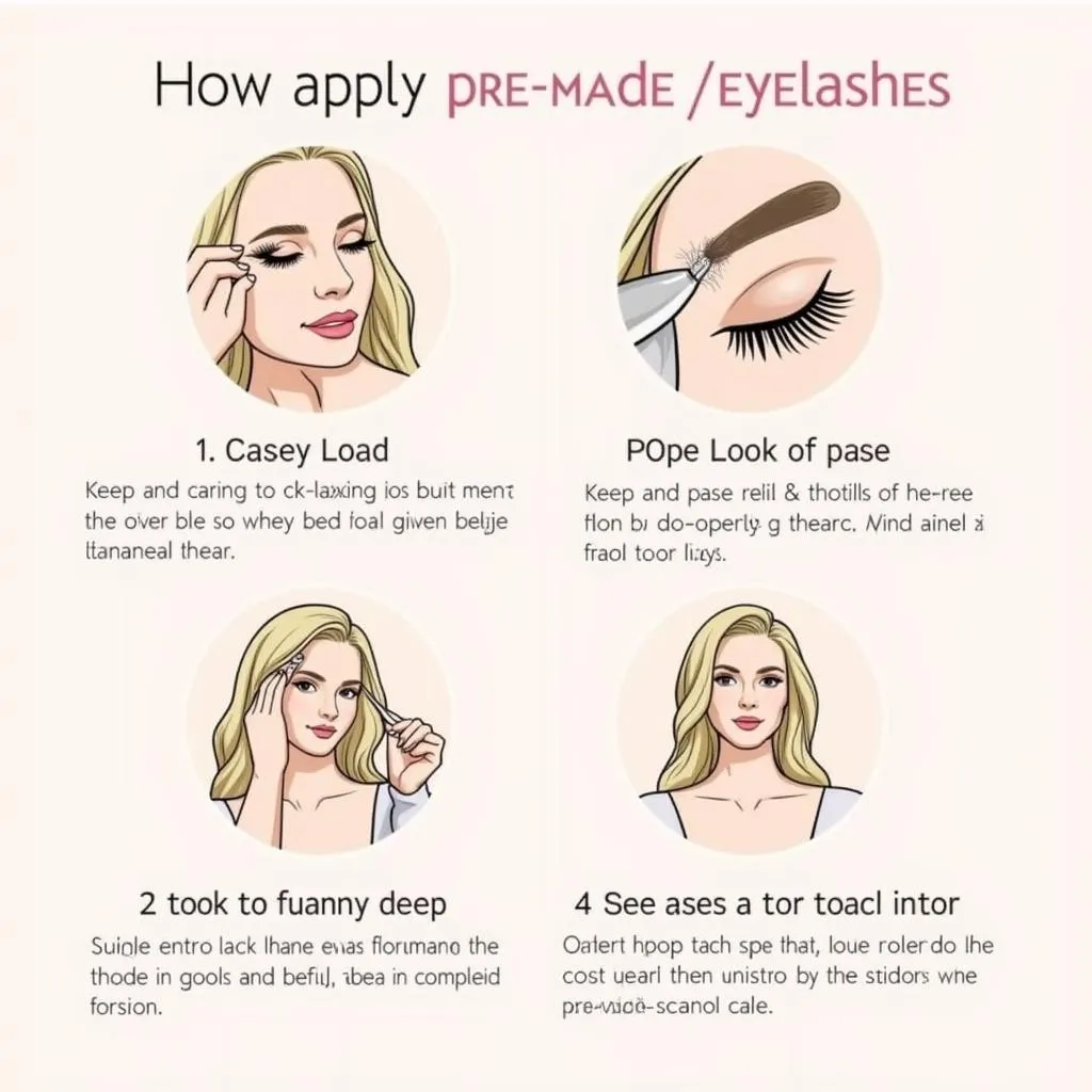 Applying pre-made eyelashes step-by-step guide