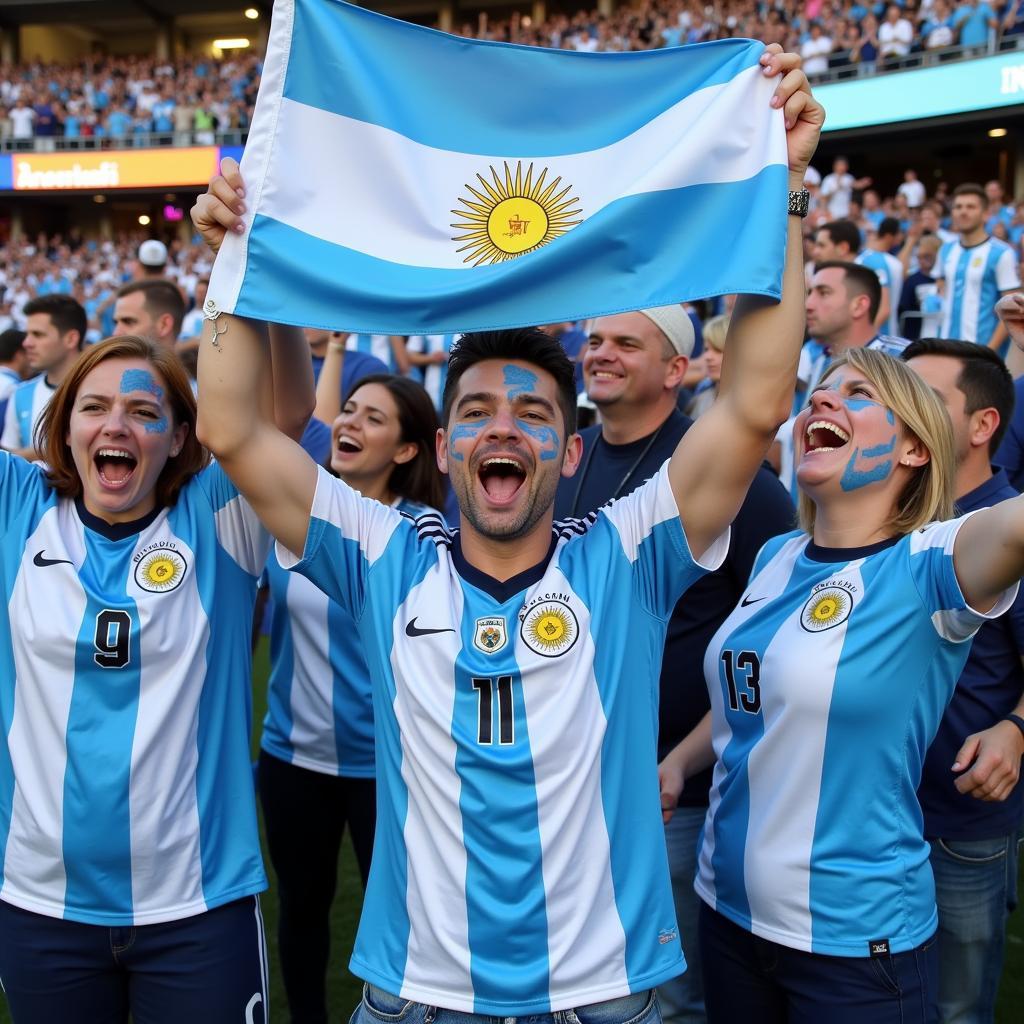 Argentina fans show their support