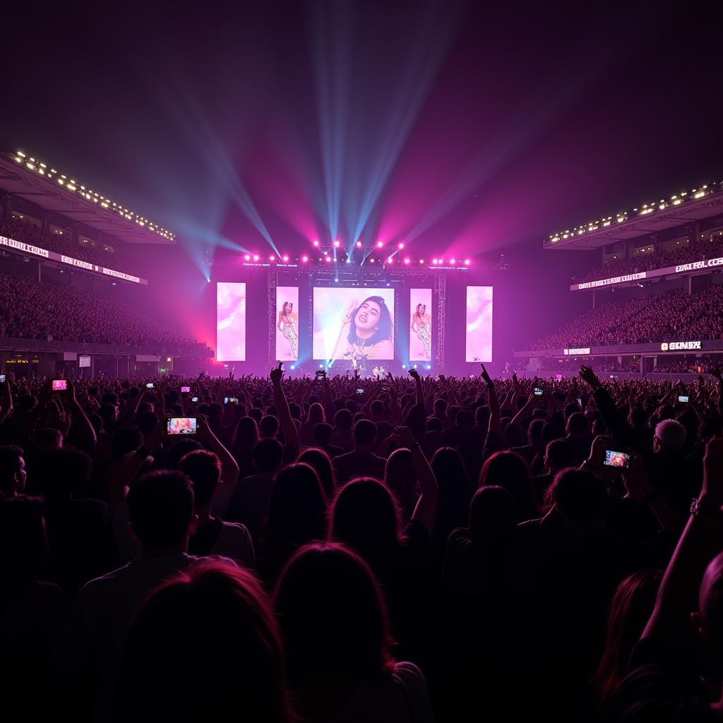 Fans at Ariana Grande's concert in Korea