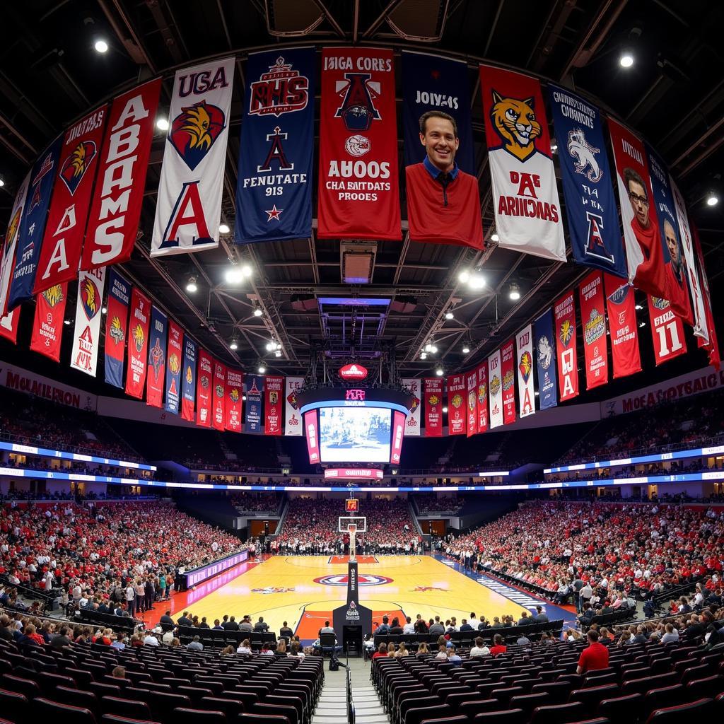 Arizona Wildcats Basketball Championship Banners