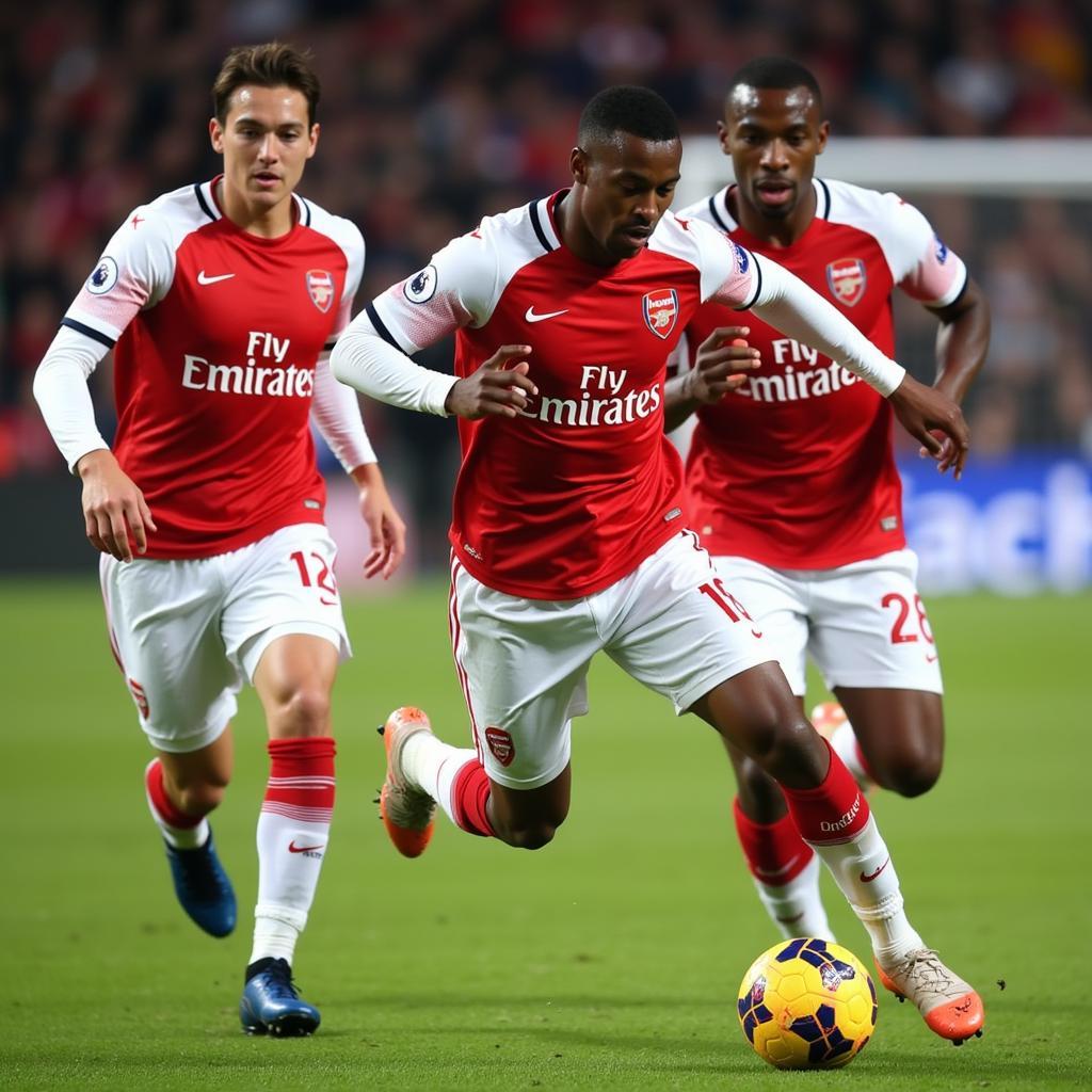 Arsenal's young stars in action