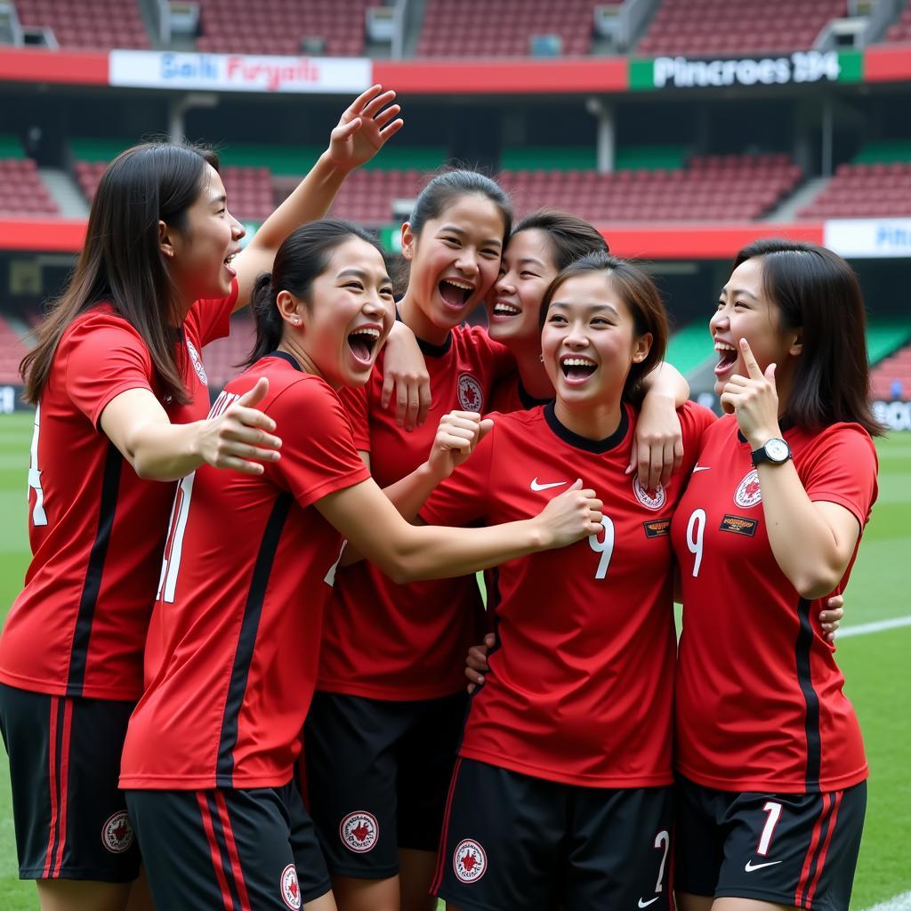 ASEAN Fan team celebrating a goal