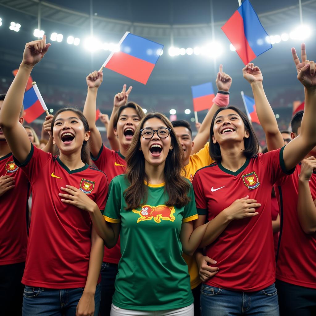 Asean Football Fans Celebrating