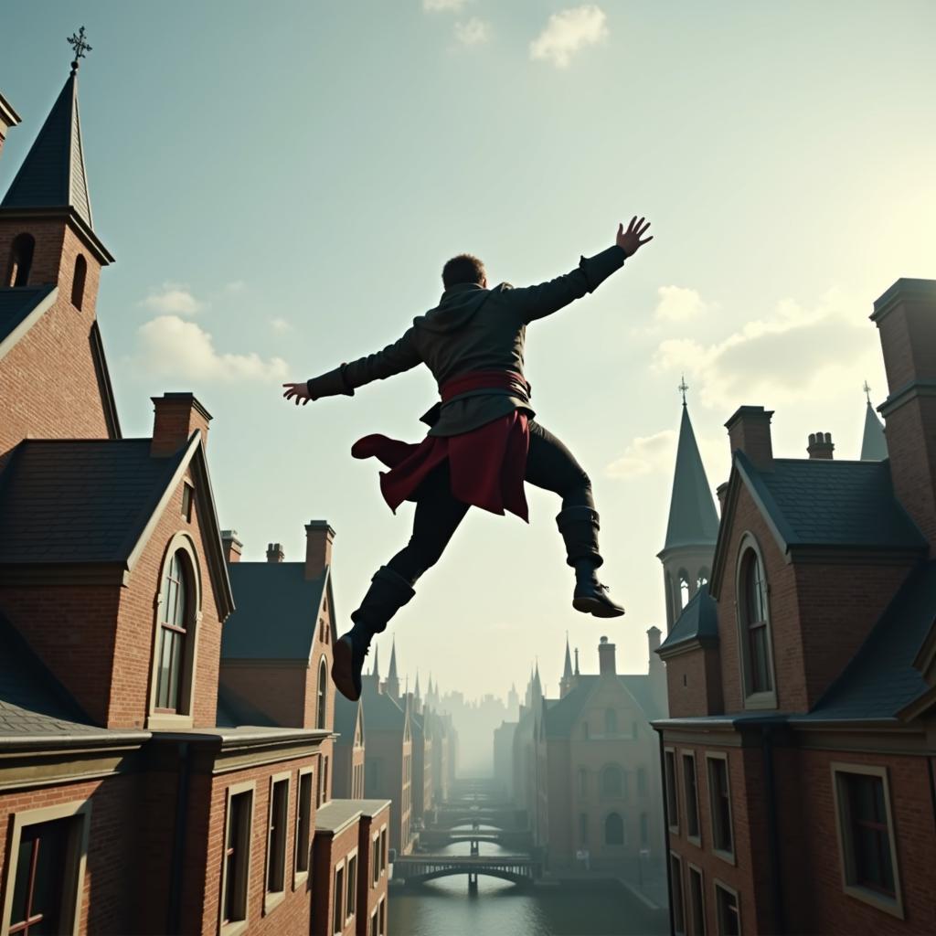 Parkour scene in Assassin's Creed movie