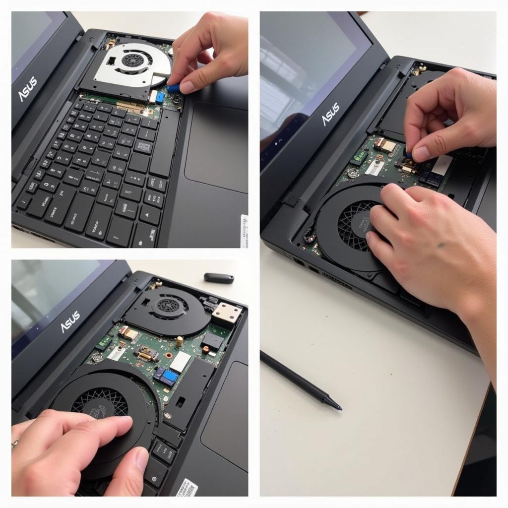 Replacing the fan on an Asus F555L laptop