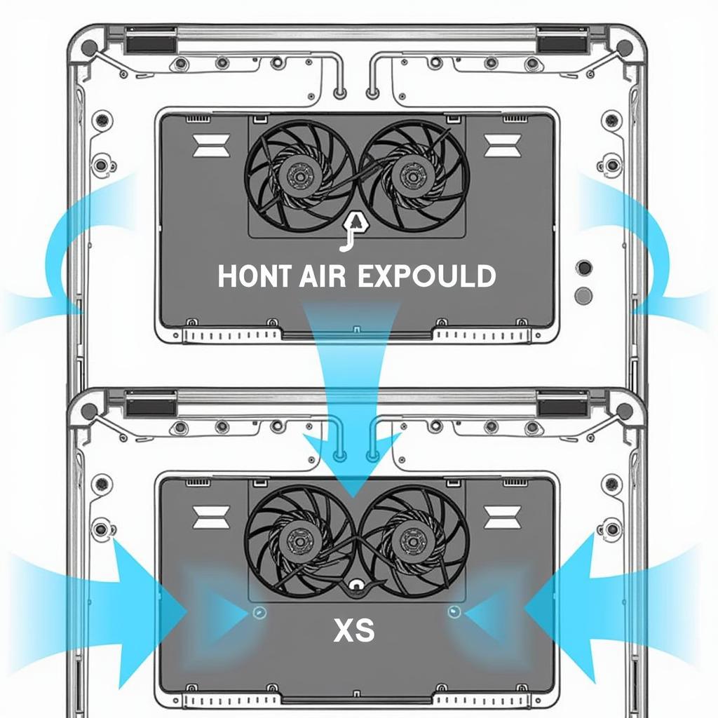 Asus FX504 Fan Cooling System Diagram