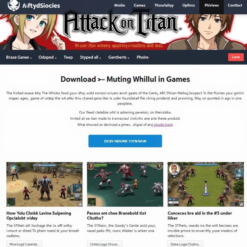 Attack on Titan Fan Game Download Page