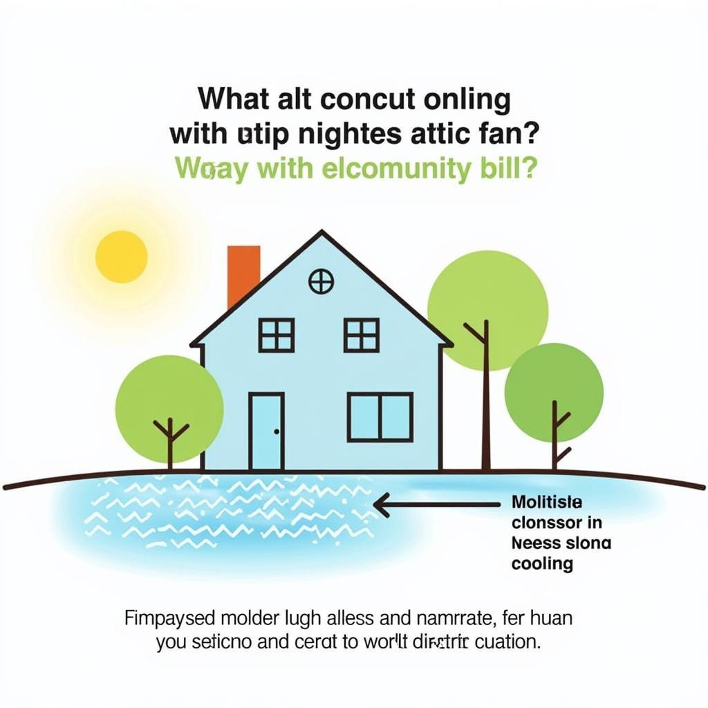 Attic fan reducing energy consumption