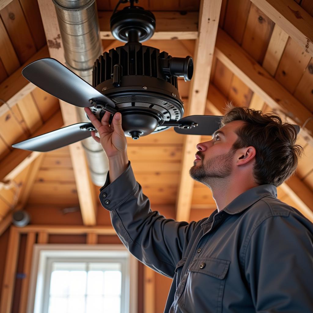 Attic Fan Inspection in Atlanta Home