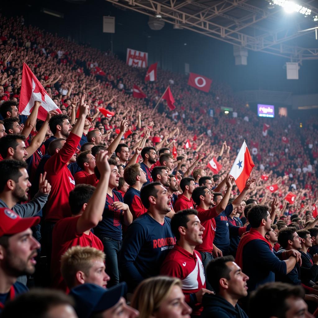 Avenger fans supporting the team during a match