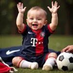 Baby Football Fan Celebrating Goal