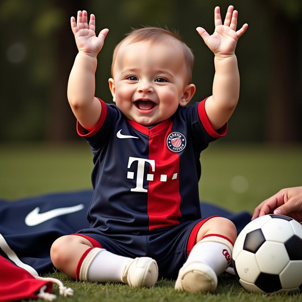 Baby Football Fan Celebrating Goal