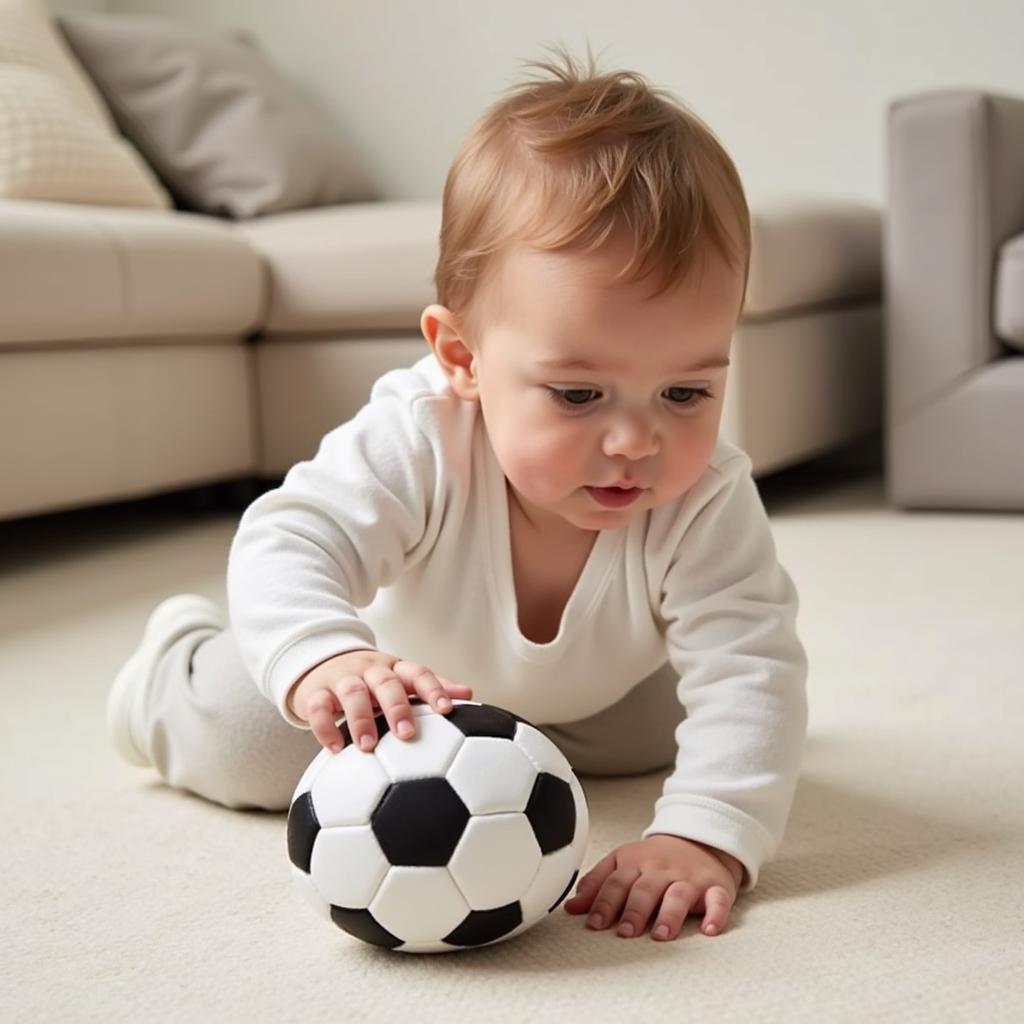 Baby Playing with Football