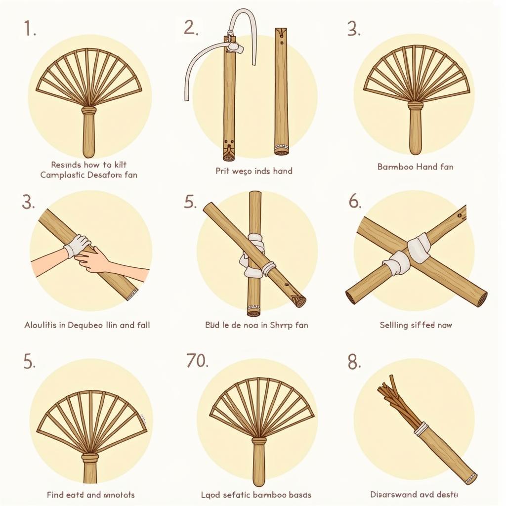 Bamboo hand fan construction process