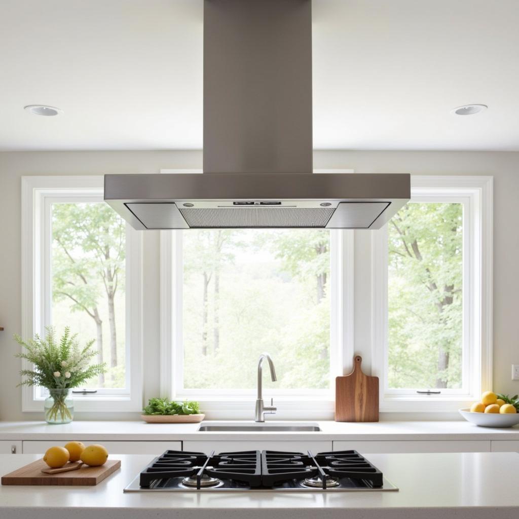 Modern Kitchen with Ban Quat Ceiling Exhaust Fan