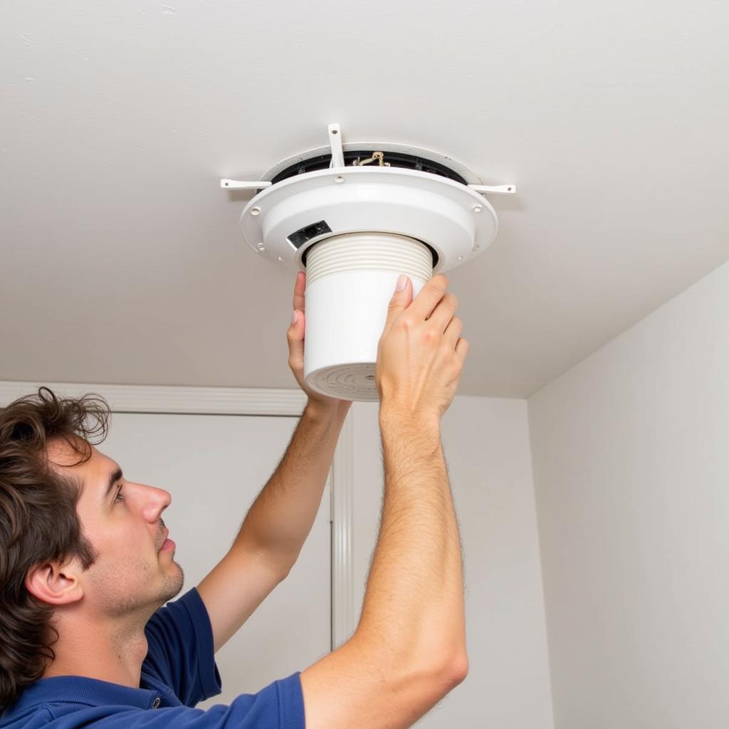 Installing a bathroom vent fan