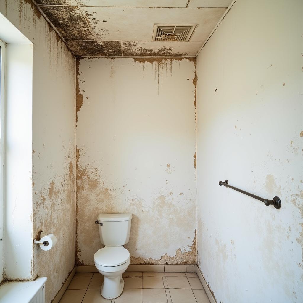 Bathroom with Mold and Mildew