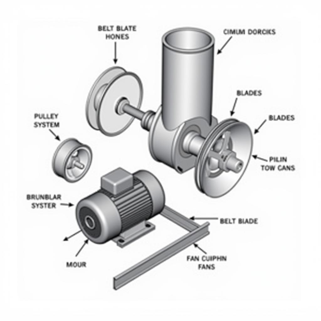 Components of a Belt Driven Axial Fan